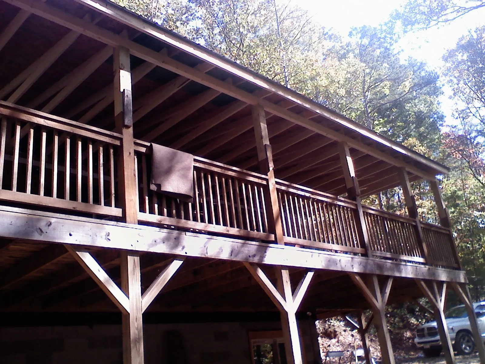 Timber framing under a new elevated porch and deck — Roof Leak Repair in Verbena by Roofing Brothers